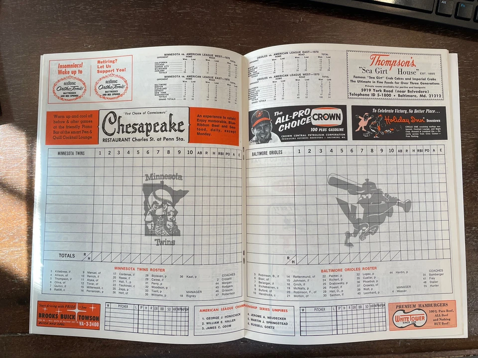 Earl Weaver HOF Orioles Signed Autograph Auto 1970 ALCS Game Program RARE PSADNA - Image 4 of 4