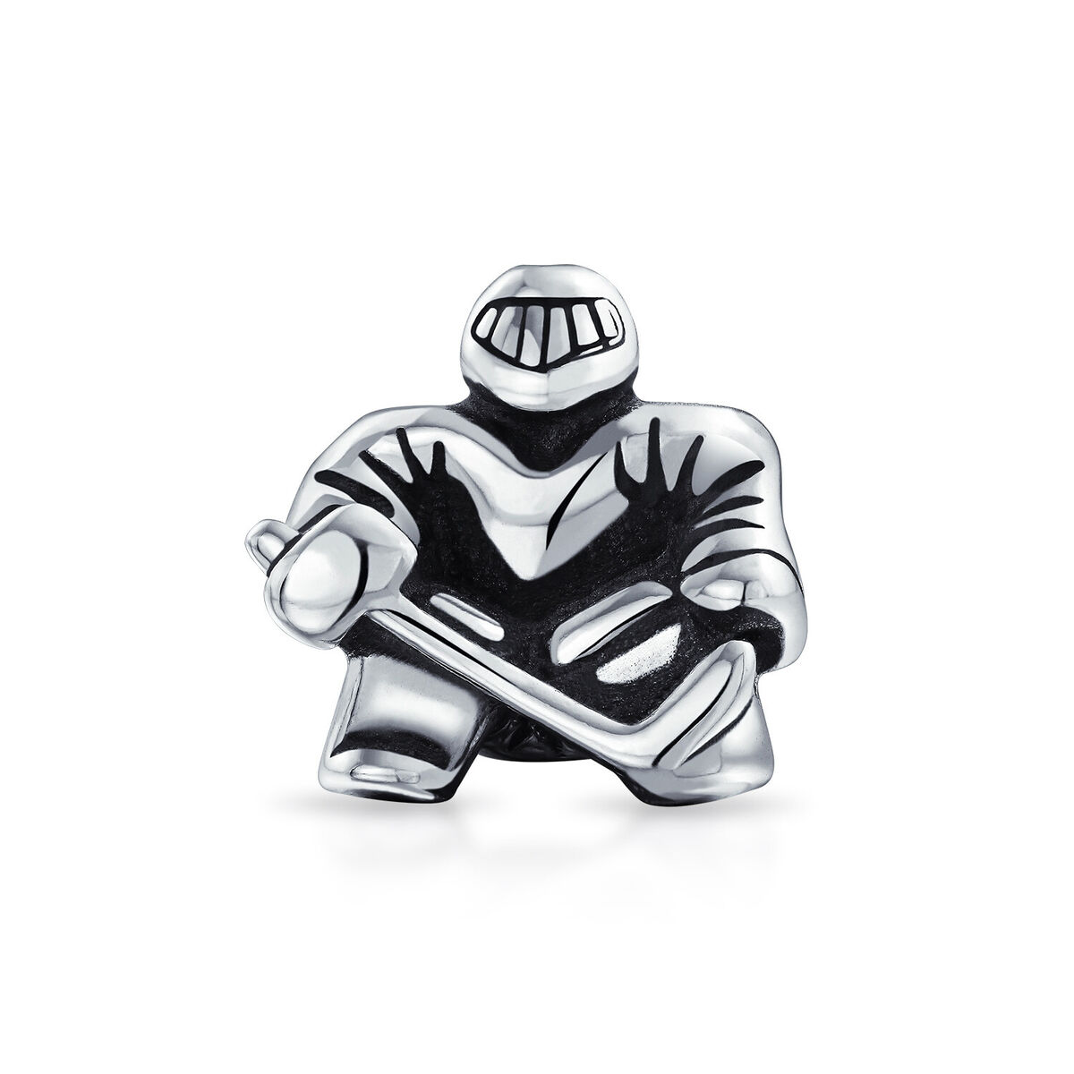 Hockey Player Charm Sterling Silver - Made in the USA Hockey Player Charm Sterling Silver - Made in the USA
