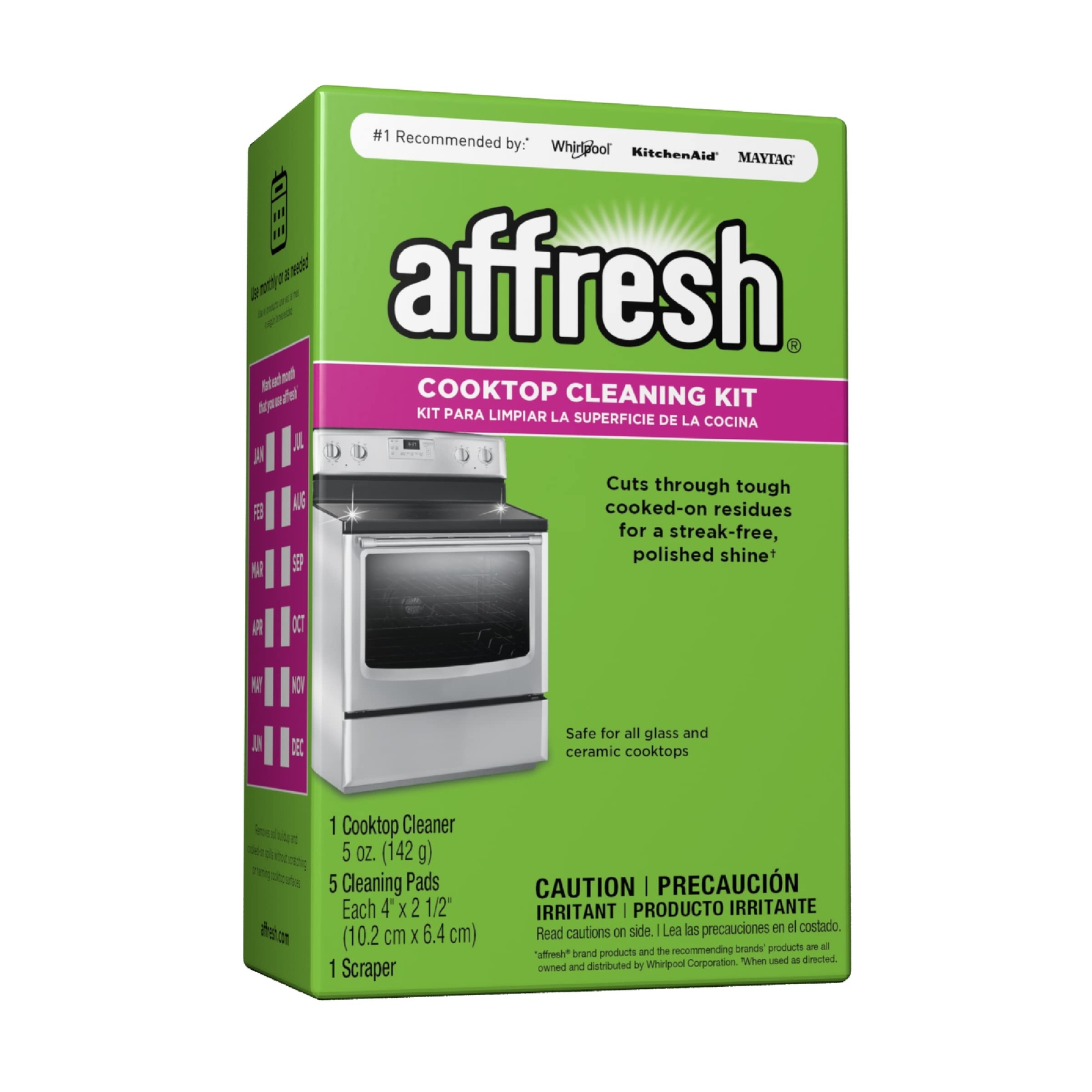 Affresh Cooktop Cleaning Kit 5 Oz Cleaner 5 Pads 1 Scraper