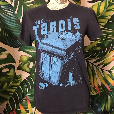 Doctor Who BBC Small Tardis Blue Womens Graphic T Shirt by Ripple Junction