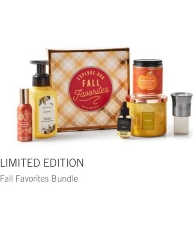 Bath & Body Works EXPLORE OUR FALL FAVORITES 7 Pc Set BNIB $70 Value Leaves - Picture 2 of 3