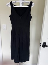 Express Black Bodycon Stretch Dress Size 1/2 Sleeveless Knee Length Work to Date
