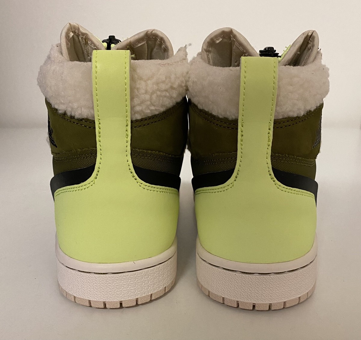 ●◯oliveページ◯● Nike Air Jordan 1 High Zip Up Olive Flak Black Volt Women's