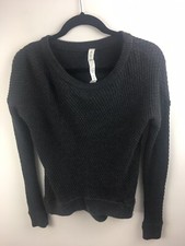 Lululemon Athletica Sweater 100 Merino Wool Gray Size 4 Knit Long Sleeve