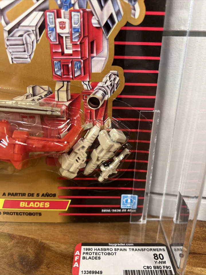 Transformers Original Gold Card Spain G1 1990 AFA 80 Blades MOSC 80/80/90 - Image 4 of 4