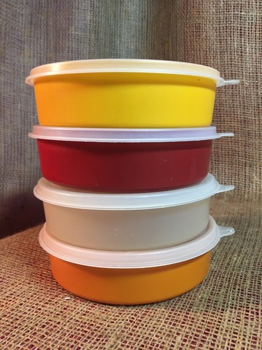 MCM 8 Stück - Tupperware Kleine Wunder Ernte Schüsseln mit Deckel #1405 Vintage 70er Jahre