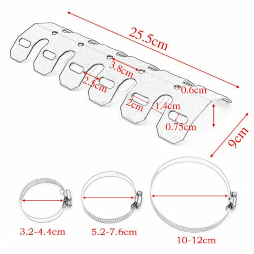 Unviersal Motorcycle 10'' Exhaust Muffler Pipe Heat Shield Cover Old School ATV - Image 2 of 4