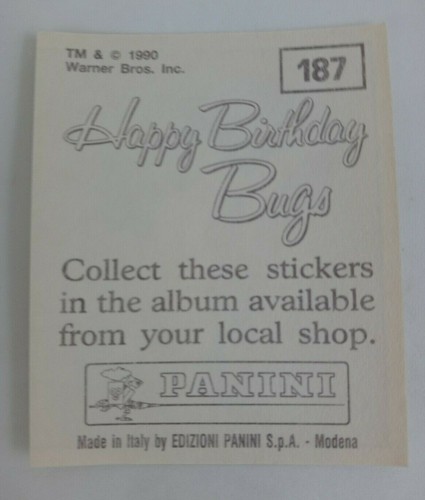 1990 Panini Happy Birthday Bugs (Pick Your Sticker) - Picture 271 of 343