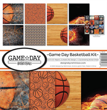 Game Day Basketball Scrapbook Collection Kit Paper Crafts, Multi Color Palette,