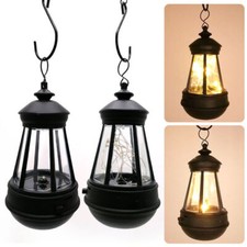 LED Solar Powered Hanging Lantern Lights Garden Waterproof Outdoor Lamp Decor UK