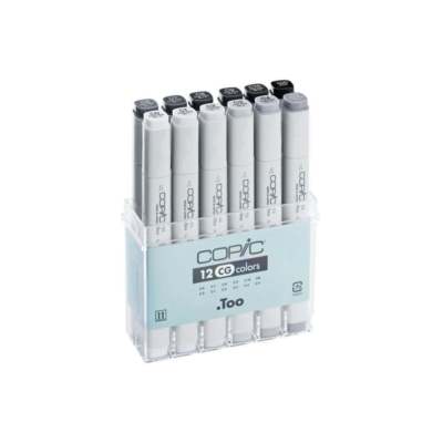 Copic Classic Twin Marker 12 Piece Set Cool Gray Artist Markers