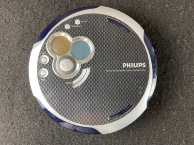 Philips CD Personal Portable Player TYPE AX53111/170 With Black Blue Trim & Case