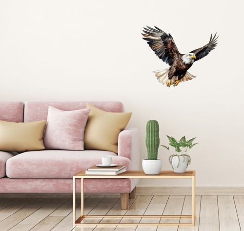 Bunter fliegender Weißkopfseeadler Vogel Wandkunst Schlafzimmer Wohnmobil Vinyl Aufkleber Aufkleber - Bild 7 von 7