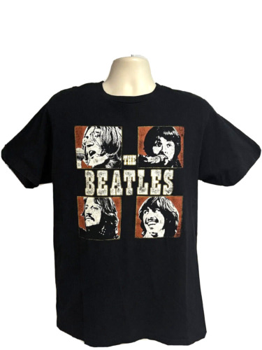 The Beatles Rock Band Mens Black Graphic T-Shirt … - image 1