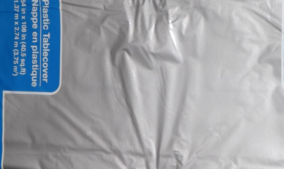 Mantel Plateado, Graduación, Aniversario, Boda, 2 (DOS) Manteles NUEVO Foto 3 de 4