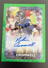 2024 Topps Chrome - Autographs Nolan Cromwell #BA-NCR Green Geometric Refractor