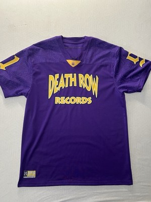 Death Row Records Los Angeles 91 Jersey Shirt Purple Paisley Hip Hop 2XL