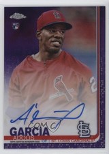 2019 Topps Chrome Rookie Purple Refractor 183/250 Adolis Garcia #RA-AG Auto 6fs