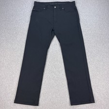Prana Brion Pants Mens 36x32 Slim Fit Black Five-Pocket Stretch Zion Fabric Hike