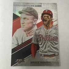 2019 Topps Fire - Lasting Legacies Bryce Harper, Ty Cobb #LL-4