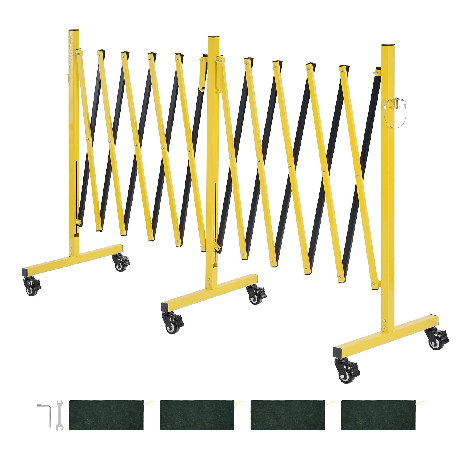 Grille à ciseaux extensible en métal Uimoso 5,46m avec roulettes