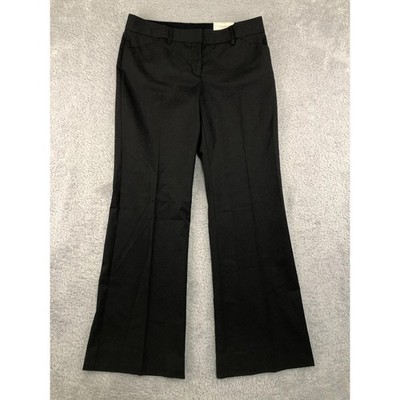 Express Pants Womens 6 (30x29.5) Black NWT Design Studio Editor Flare Pinstripe