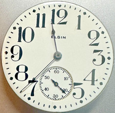 1908 16S ELGIN 381 M 6 17J Adj OF PS Pocket Watch Movement RUNS S96