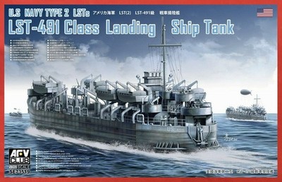 AFV Club SE73519 1/350 USN LST-491 Class Landing Ship Tank - USA Shipping