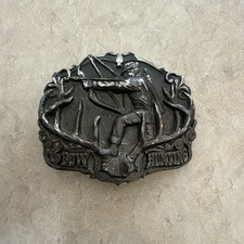 VTG 1986 Great American Buckle Co.  Bow Hunting  Belt Buckle