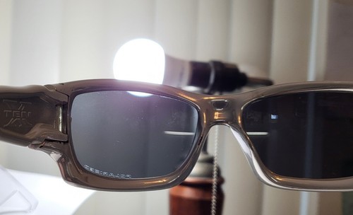 Gafas de sol OAKLEY personalizadas TEN X blancas cromadas con iridio negro polarizadas RARAS 9128 - Imagen 12 de 14