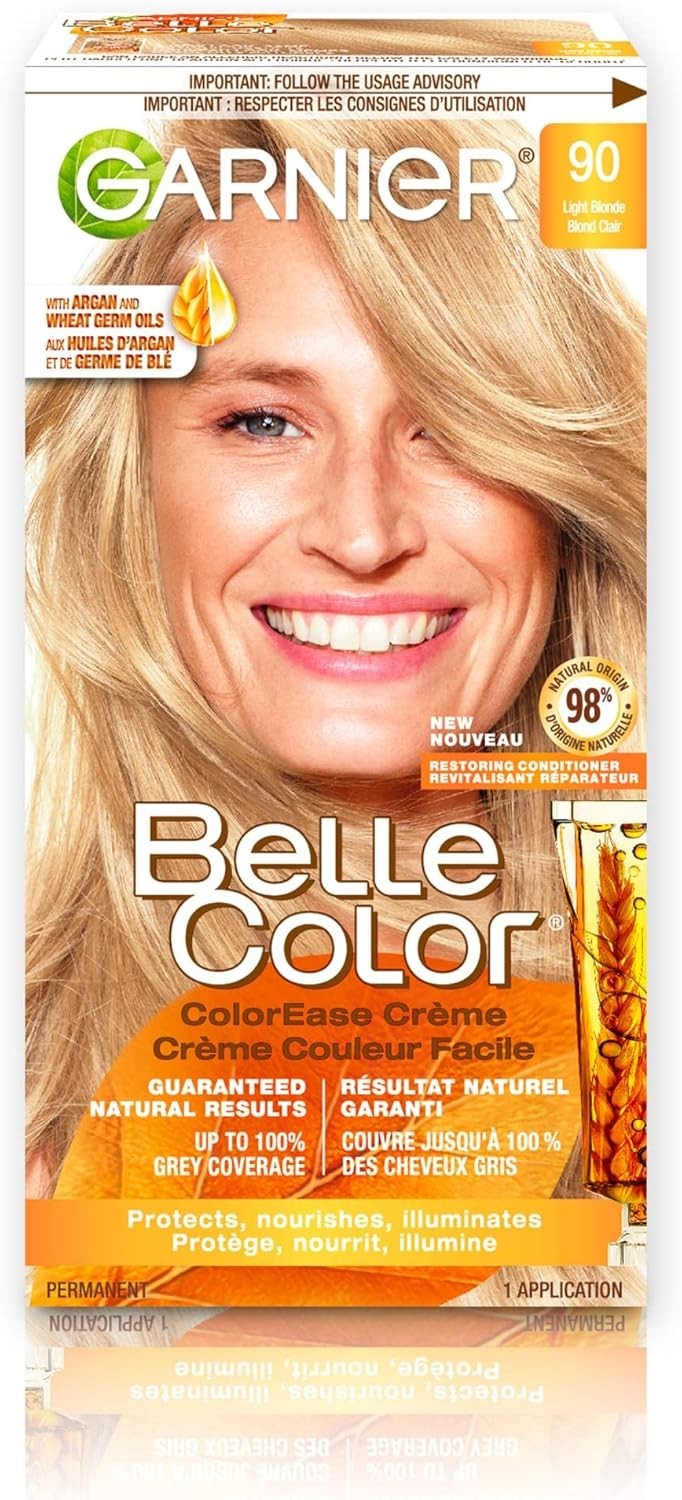 Permanent Hair Dye 100% Grey Coverage 90 Light Blonde