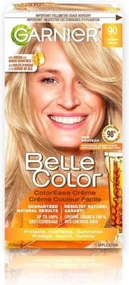 Garnier Belle Color Permanent Hair Dye 100% Grey Coverage 90 Light Blonde