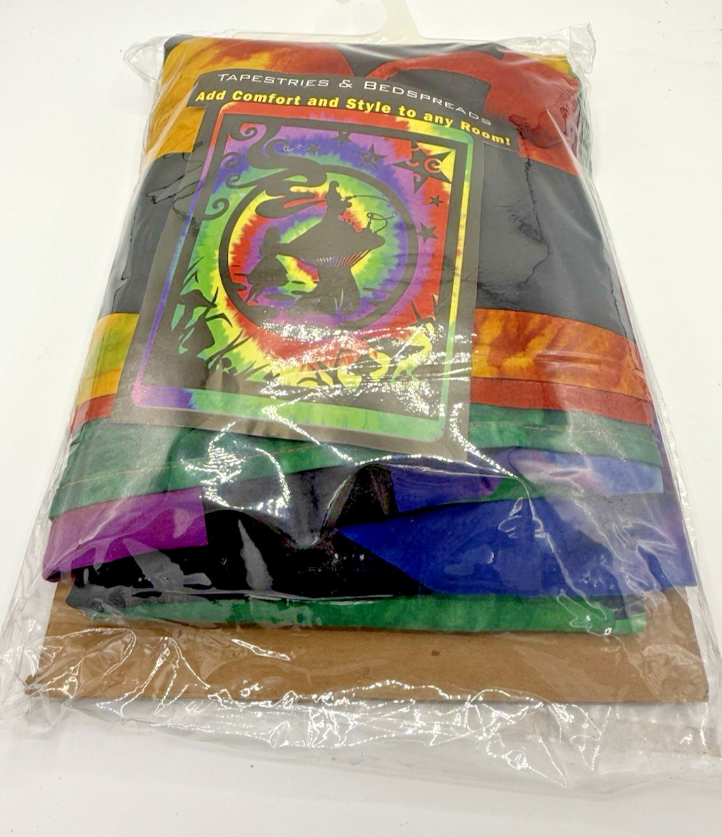 Alice Wonderland Tapestry Tie Dye, Light Bed Spread Cover, Wall Hanging- Full Sz