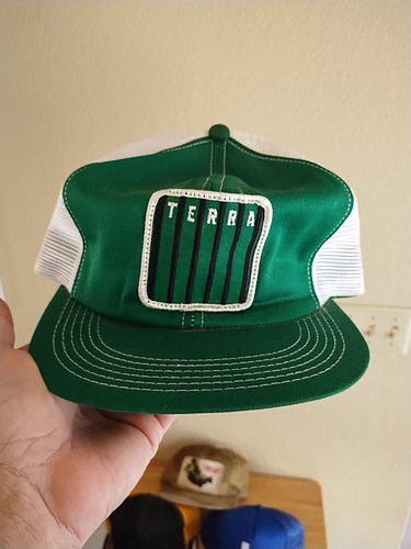 Vtg K-Brand Terra Farm Trucker Hat Mesh Snapback Cap USA Nitrogen Fertilizer - Bild 14 von 14