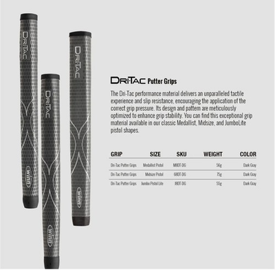 #ad Winn Dri Tac Putter Grips medalist midsize and jumbo $14.50
