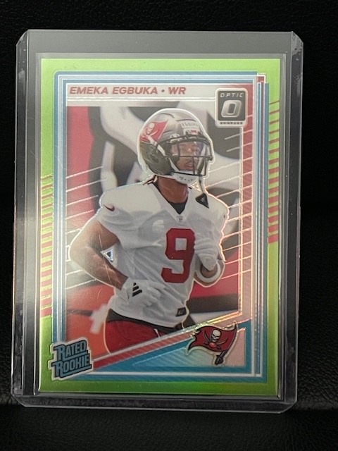 2025 Donruss Optic #265 Emeka Egbuka Lime Green Prizm #/50