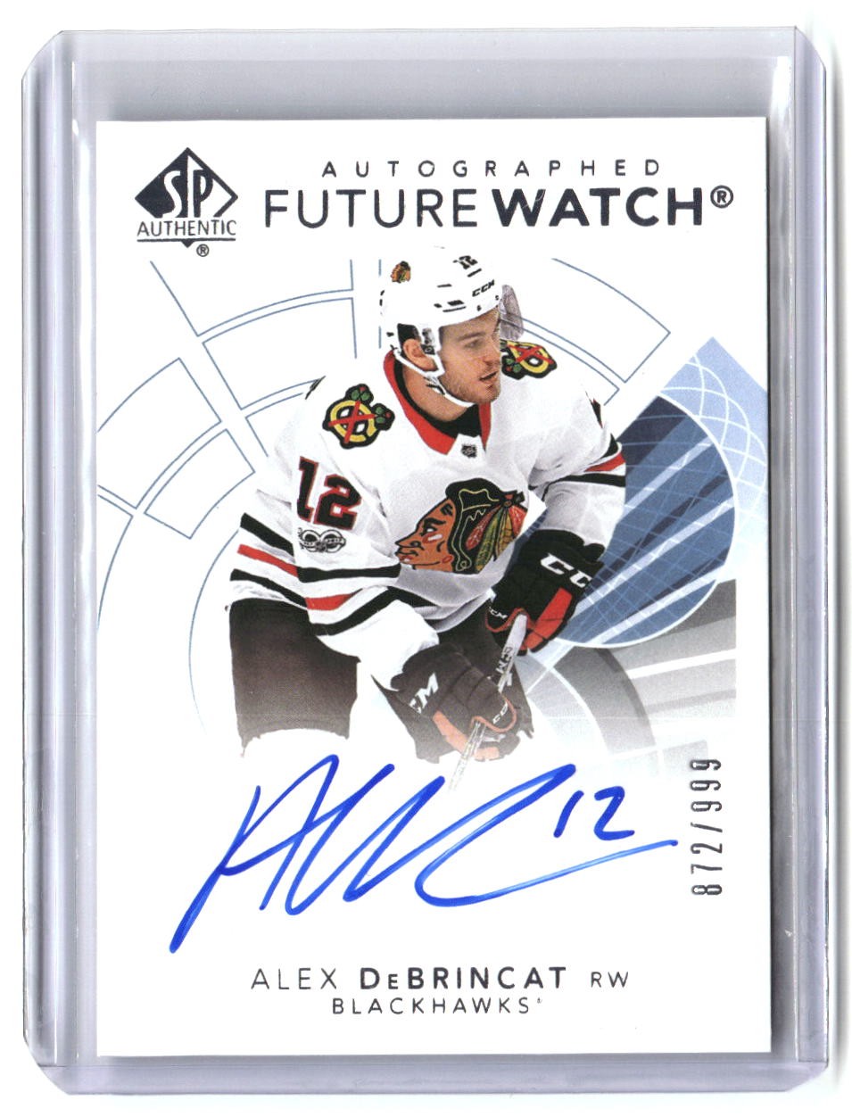 Alex DeBrincat future watch auto /999 2017-18 SP Authentic