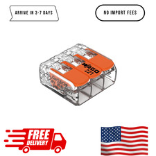 221-413 Lever-Nuts 3-Conductor Splicing Connectors, 12-24AWG 50-Pack 