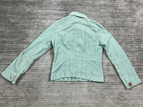 Anthropologie Tulle Jacket Womens Large Green Corduroy Longsleeve Casual - Picture 8 of 14