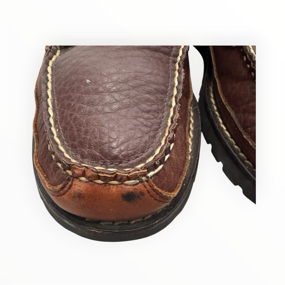 LL Bean Chukka Allagash Brown Leather Moc Toe Boots Ranger Size 8.5 s-l1200.jpg main image 3