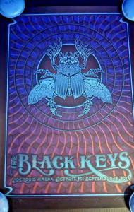 The Black Keys Detroit 2014 Joe Louis Arena Foil Concert Poster Numbered Dave Hu