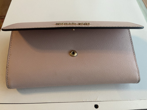 Michael Kors Jet Set Travel Large hellrosa dreifach faltbare Damen-Geldbörse Leder - Bild 4 von 8