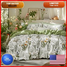 Bedsure Duvet Cover - 100 Cotton Reversible Floral Duvet Cover Set