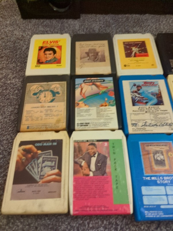 12 Rock/Pop 8 Track Tapes Paul Simon, Elvis, Steve Martin, Jerry Lee Lewis 