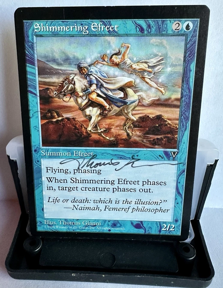RARE - Shimmering Efreet - SIGNED ARTIST PROOF - Visions - MTG - Thomas Gianni - Image 4 of 4