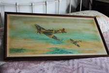 Original F. T. Searle Aviation Painting - RAF Supermarine Spitfire