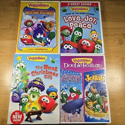 VeggieTales DVD Lot of 4 Kids Christian Movies Holiday Double Feature Works