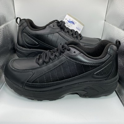 DREW Voyager Shoes Mens Size 8.5 US Black Leather Orthopedic Trainer Sneakers