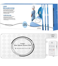 Lunderg Large 20" x 30" BED EXIT ALARM For Elderly Adults - Wireless Sensor Pad