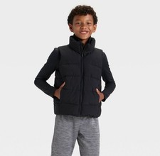 Boys' Puffer Vest - All In Motion Black XL